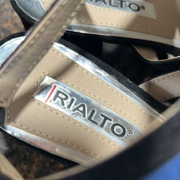 RIALTO Shoes Saffron Women's Sandal, Navy Multi/Suedette, 9M - Picture 5 of 12